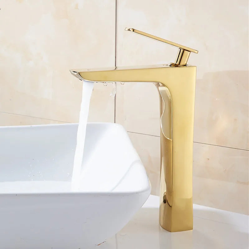 DecorBites™ Basin Faucet: Black/White Brass Mixer Tap, Bathroom Sink Water Crane, Hot & Cold.