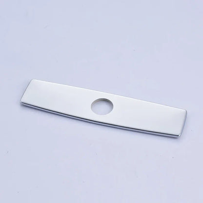 غطاء فتحة صنبور حوض المطبخ والحمام من DecorBites™ مقاس 10 بوصات، مع لوحة زخرفية باللون الأسود/النيكل المصقول/الكروم