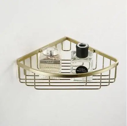 DecorBites™ Brushed Gold Bathroom Hardware Set: Towel Rack, Paper Holder, Toilet Brush Holder, Hooks