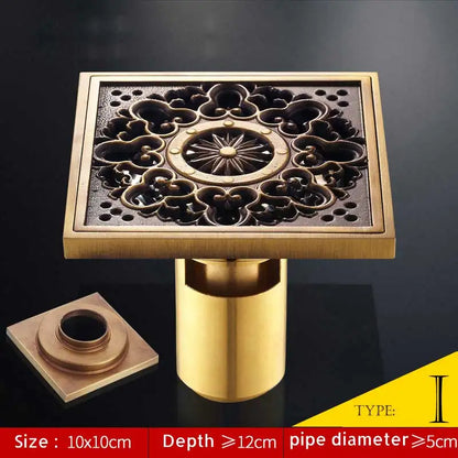 مصفاة دش DecorBites™ على شكل سمكة من النحاس العتيق، مصفاة أرضية مربعة مقاس 10 سم