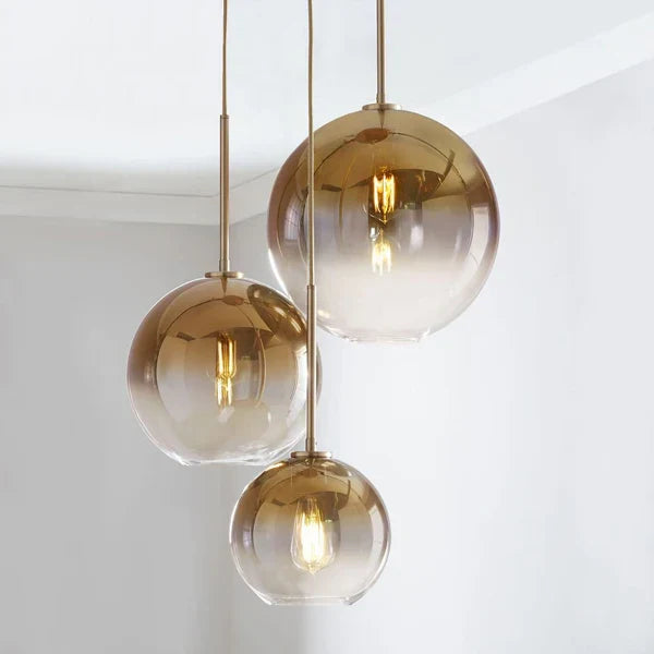 DecorBites™ Gradient Glass Ball Pendant Light for Kitchen Dining Living Room