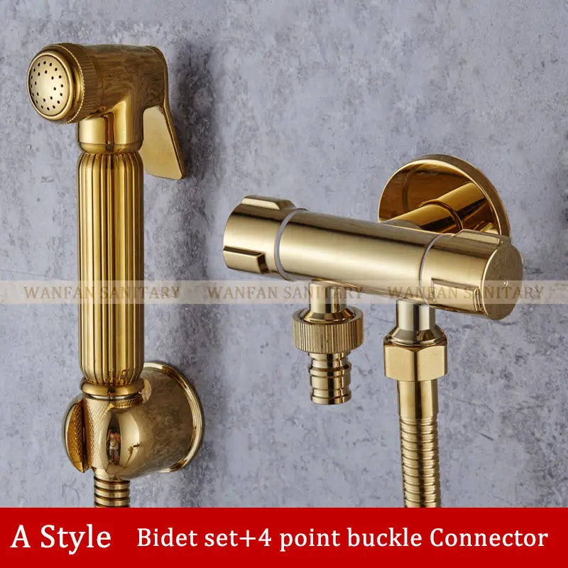 DecorBites™ Bidet Faucet Wall Brass Handheld Hygienic Shower Head Sprayer Tap