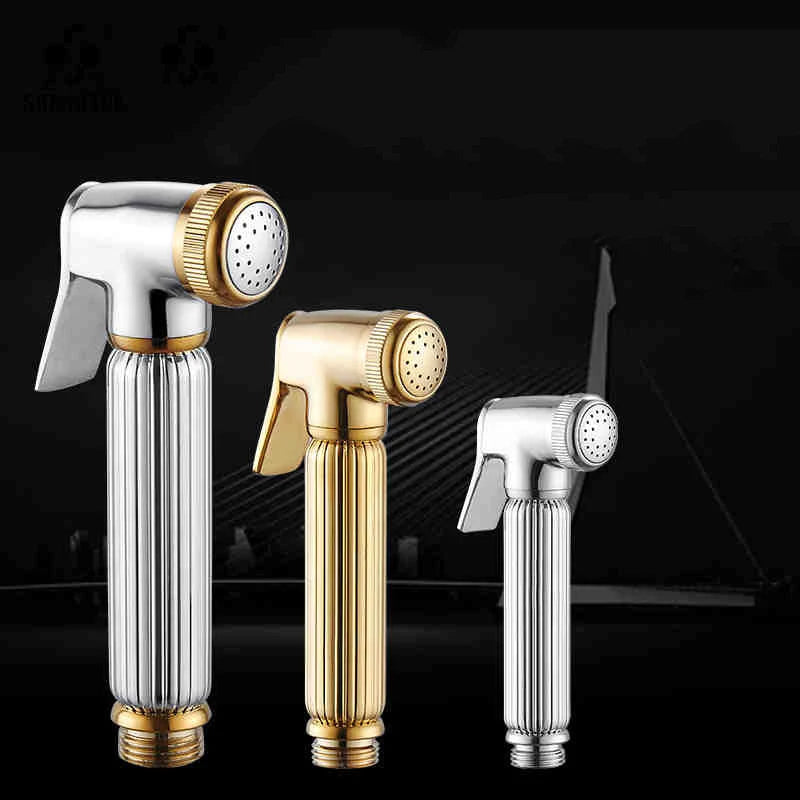 DecorBites™ Brass Chrome Bidet Sprayer Head for Toilet, Pet Shower Spray