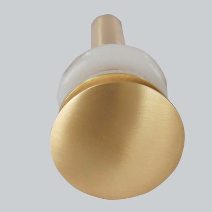 DecorBites™ Brushed Gold Basin Sink Pop Up Drain with Overflow, Round Brass Waste Water Drainer