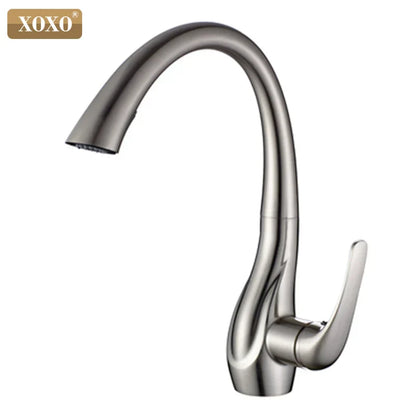 DecorBites™ Golden Pull Out Kitchen Faucet Single Handle 360° Water Mixer Tap