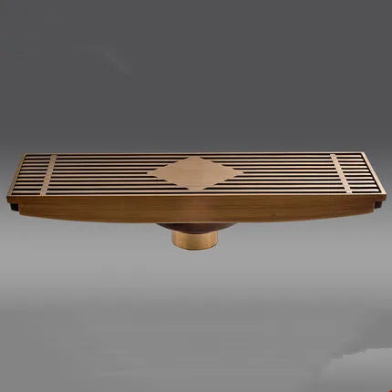 DecorBites™ Euro Antique Brass Carved Floor Drain Cover for Bathroom Bath Accessories