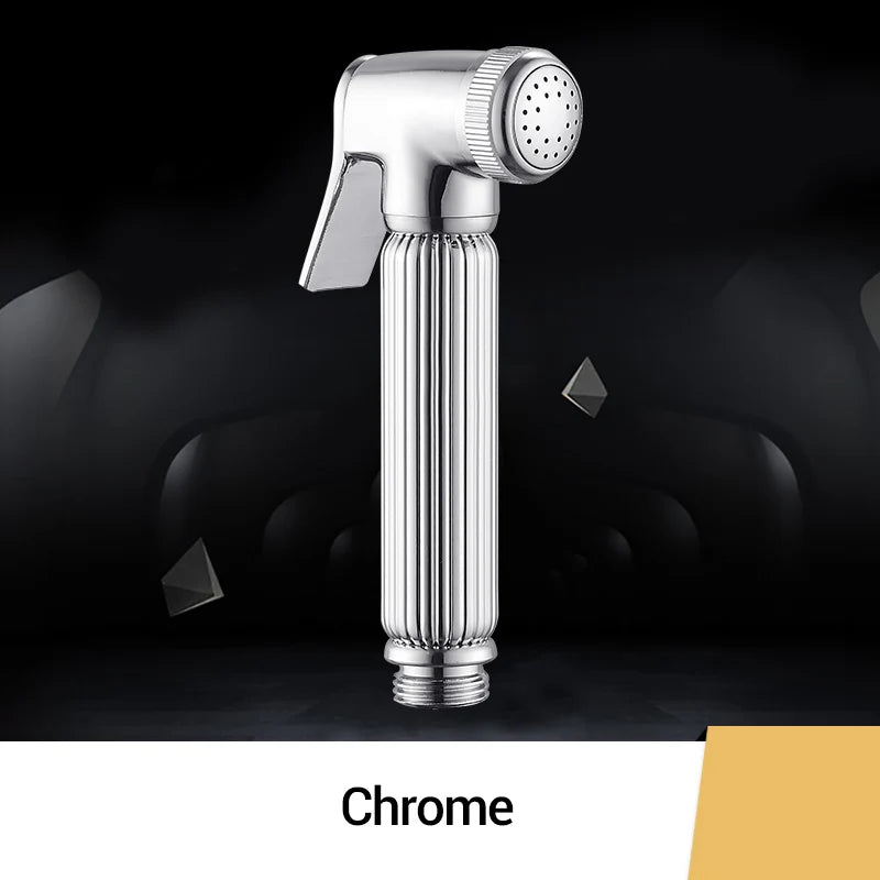DecorBites™ Brass Chrome Bidet Sprayer Head for Toilet, Pet Shower Spray