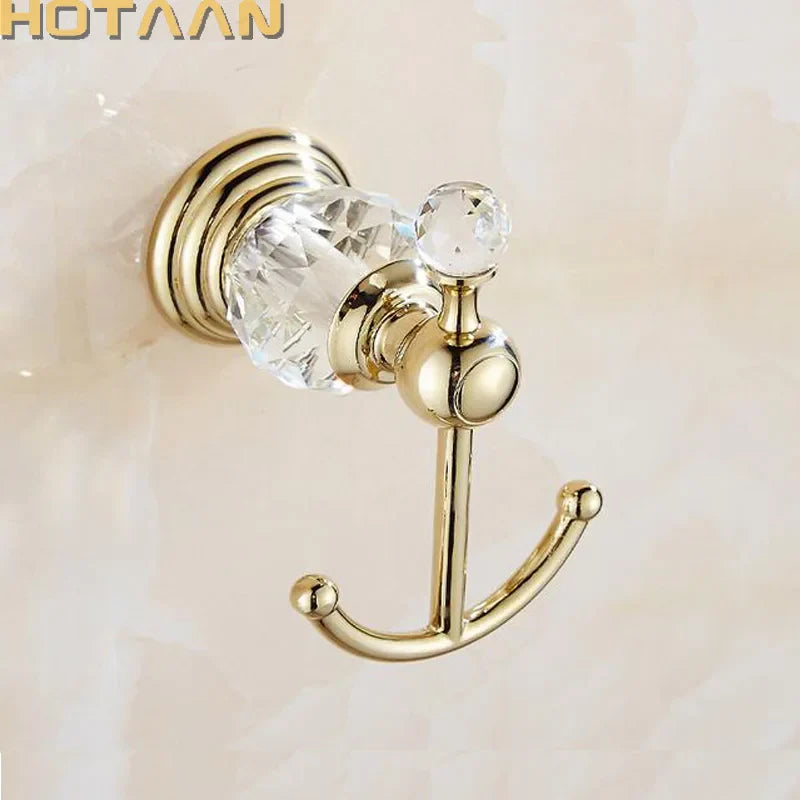 Gold Crystal Robe Hook