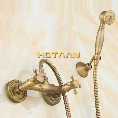 مجموعة دش وحوض حمام من DecorBites™ مصنوعة من النحاس العتيق