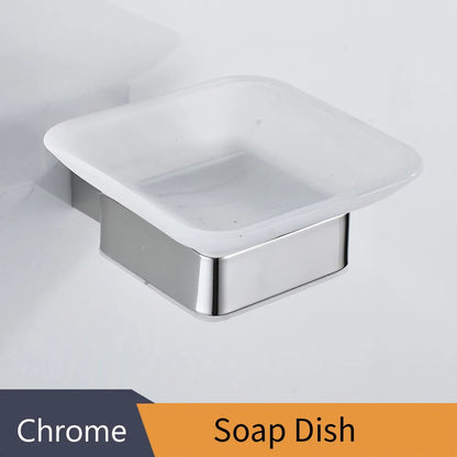 Jabonera de pared DecorBites™ con acabado negro - Soporte para jabón de baño