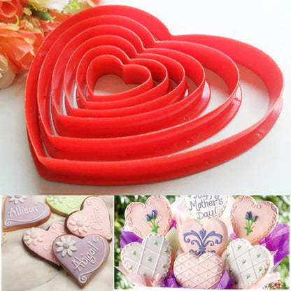 DecorBites™ Heart Shaped Cake Cutter Set for Baking & Decorating