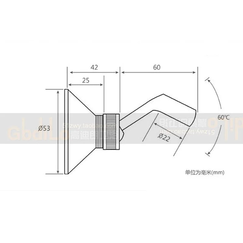 DecorBites™ Brass Handheld Shower Holder Bracket, Chrome Finish, Wall Mounted, Adjustable Angle