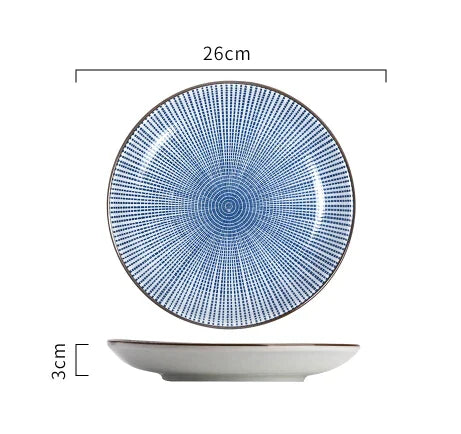 Juego de platos llanos de cerámica DecorBites™ - Diseño redondo liso, fabricado en cerámica