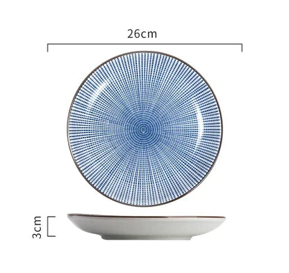 Juego de platos llanos de cerámica DecorBites™ - Diseño redondo liso, fabricado en cerámica