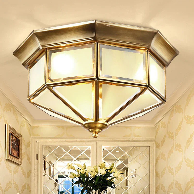 مصباح سقف نحاسي من DecorBites™: إضاءة لغرفة المعيشة وغرفة النوم على الطراز الأمريكي والأوروبي العتيق