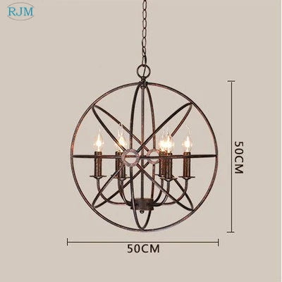 Decorbites™ Industrielles Loft-Eisenkäfig-Kerzenleuchter - Vintage runde Hängeleuchten für Beleuchtungsdekoration