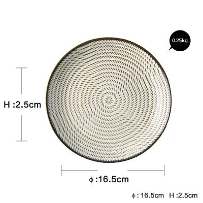 Juego de platos llanos de cerámica DecorBites™ - Diseño redondo liso, fabricado en cerámica