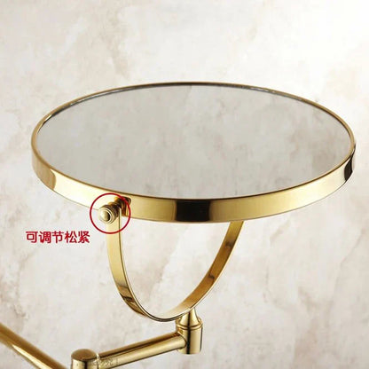 مرآة مكياج مزدوجة دائرية من نحاس ديكوربايتس™ مقاس 8 بوصات مع تكبير 3 أضعاف