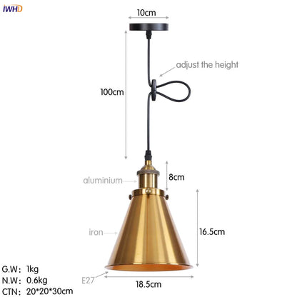 Lámparas colgantes LED Edison retro doradas DecorBites™ para comedor, sala de estar y decoración industrial