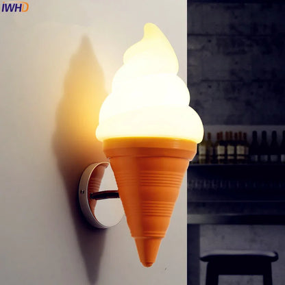 DecorBites™ Ice Cream LED Wall Sconce: Modern Kids Room & Bar Lighting Fixtures
