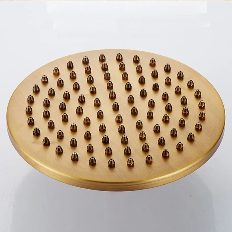 DecorBites™ Antique Brass Bathroom Shower Mixer Set with 8" Rainfall and Handshower