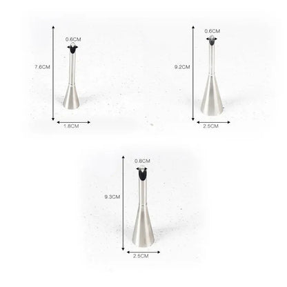 DecorBites™ Dessert Puff Cream Nozzle Set - Stainless Steel Cake Pastry Decor Tools