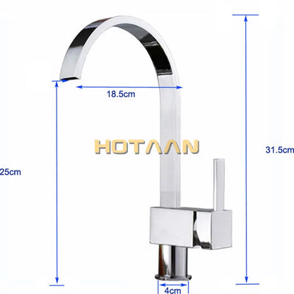 DecorBites™ Dual Hole Kitchen Tap in Brass Chrome Finish