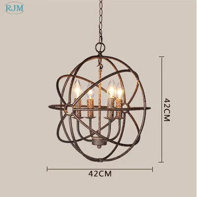 Decorbites™ Industrielles Loft-Eisenkäfig-Kerzenleuchter - Vintage runde Hängeleuchten für Beleuchtungsdekoration