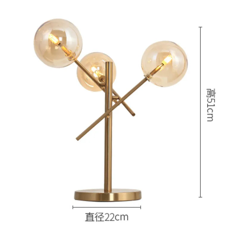 DecorBites™ Glass Bubble Ball LED Floor Lamp Post-modern Nordic Magic Bean Design