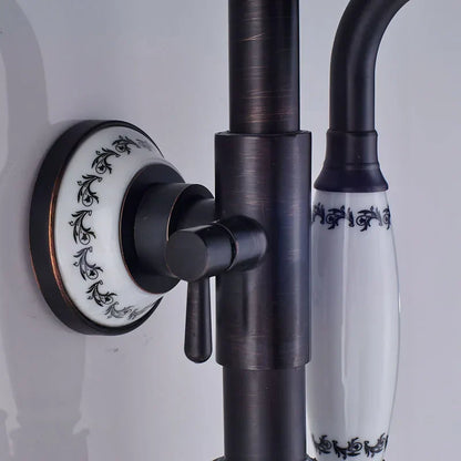 DecorBites™ Dual Handle Shower Faucet Set with 8" Rainfall Head and Handshower