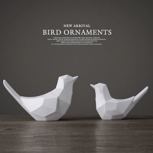 تماثيل راتنجية على شكل زوجين من الطيور من DecorBites™ للديكور المنزلي وزينة الطاولة