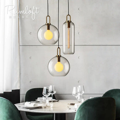 DecorBites™ Glass Ball Pendant Lights for Living Room, Dining Room, Bar - Luxury Industrial Style