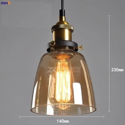 Decorbites™ Glas-Hängeleuchten für Ess- und Wohnzimmer, Vintage-Industrial-Hängeleuchte