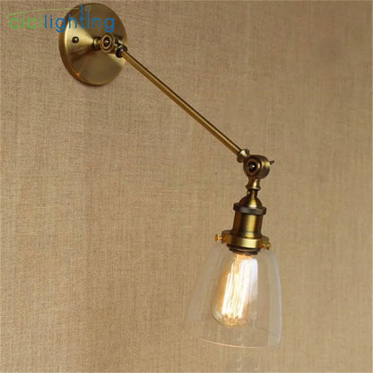 DecorBites™ Brass Copper Wall Sconce Glass Wall Lamp