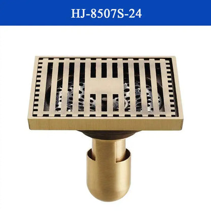 غطاء تصريف دش من النحاس العتيق من DecorBites™، مصفاة حمام منحوتة بتصميم فني أوروبي