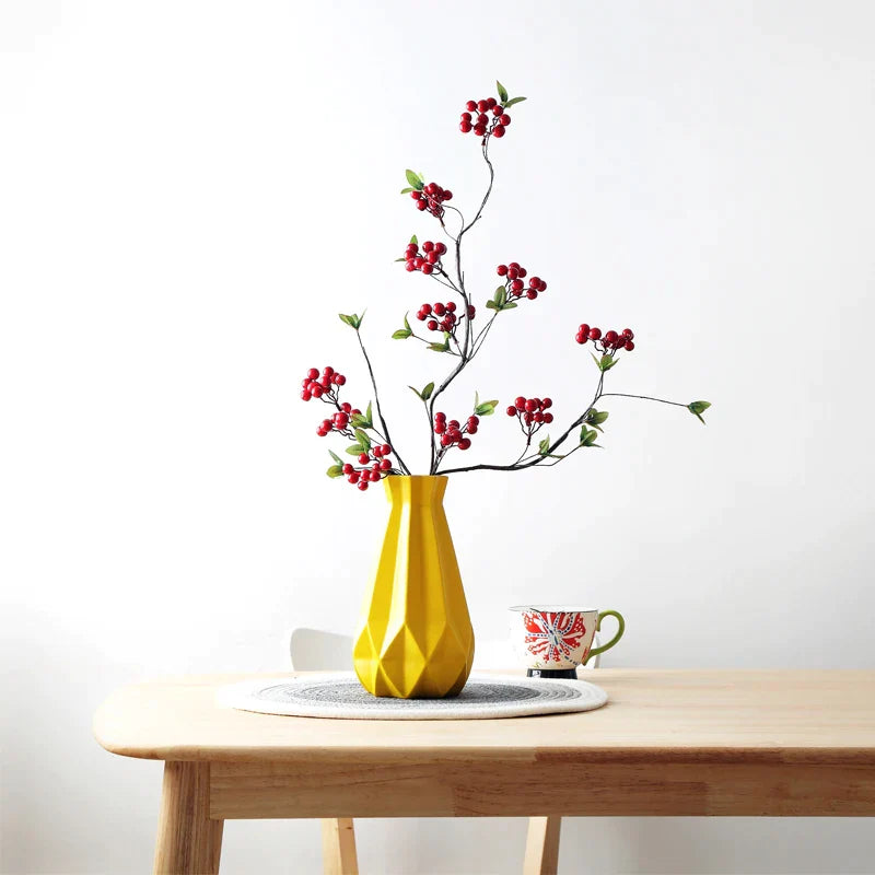 DecorBites™ Ceramic Diamond Vase Modern Home Decor Living Room Decoration