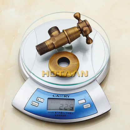 صمام مثلث من النحاس العتيق للتحكم في المياه في صنبور الحمام DecorBites™ صمام زاوية 1/2*1/2