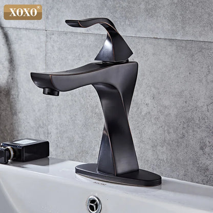 Grifo de lavabo contemporáneo de latón DecorBites™ con mezclador monomando para baño