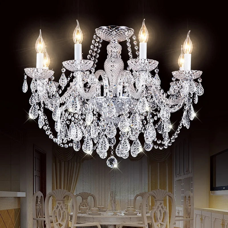 DecorBites™ Crystal Chandeliers: Modern Luxury Lighting for Home Decor - AC110V/220V