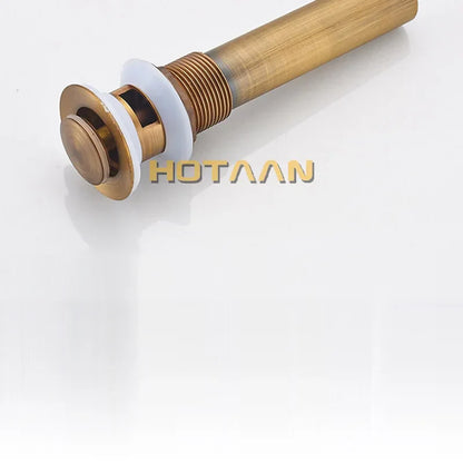 DecorBites™ Brass Pop Up Sink Drain - Antique Bathroom Brass Pop-up Drain