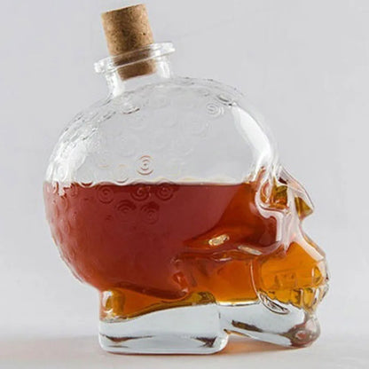 DecorBites™ Glass Skull Bottle: Creative Crystal Vodka/Wine 180ML/350ML - Halloween Hip Flasks