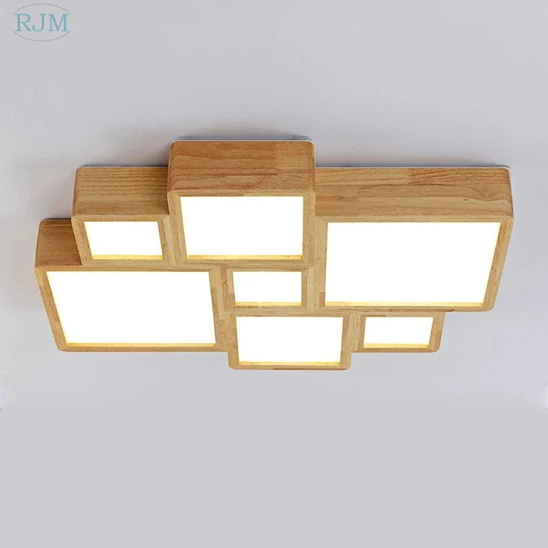 DecorBites™ Japanese Solid Wood Ceiling Lamp for Home Living Room Bedroom Study