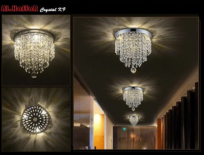 DecorBites™ Crystal LED Ceiling Light for Living Room Hallway, 110V/240V Sparkling Crystal Ceiling Lamp