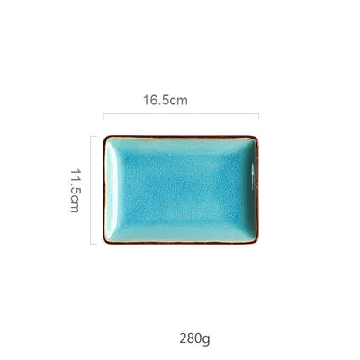 DecorBites™ Ice Cracking Glaze Ceramic Tableware Set - Blue Color