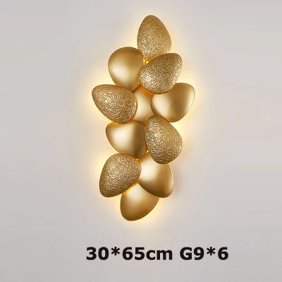Gold LED Wall Sconce Iron Hallway Design