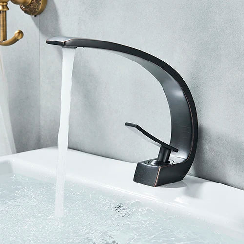 DecorBites™ Black Chrome Basin Faucet Single Handle Bathroom Mixer Tap