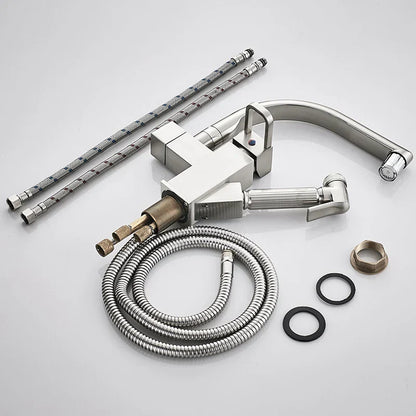 DecorBites™ LED Kitchen Faucet Pull Out Sprayer Deck Mounted Hot Cold Water Tap