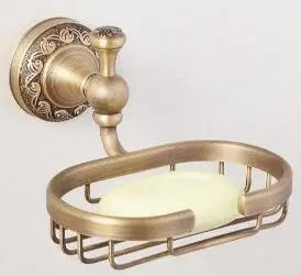 DecorBites™ Carved Antique Bronze Brass Bathroom Accessories Set with Solid Bath Hardware