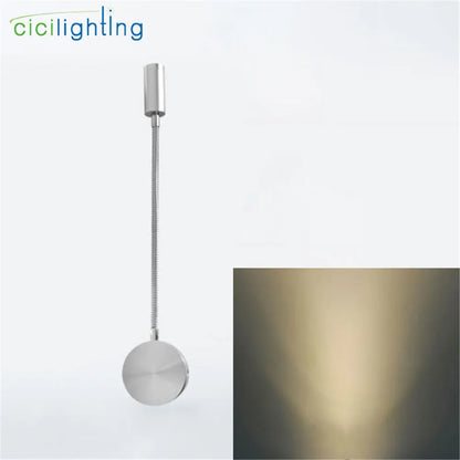 DecorBites™ 3W Flexible Gooseneck LED Wall Sconce for Bedroom Reading, Aluminum Lightning