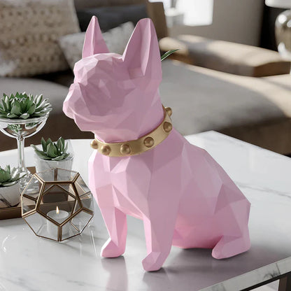 DecorBites™ Dog Statue Resin Decor Modern Art Animal Sculpture Figurine Garden Home Ornaments